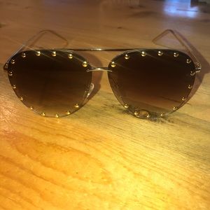 Studded Aviator Sunglasses